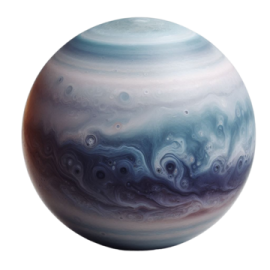 an image of a blue and white planet
