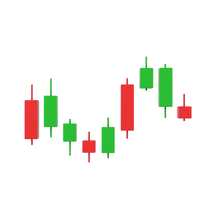 a red and green candles pattern on a white background