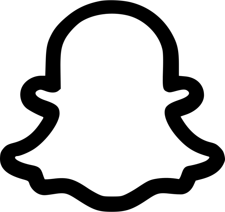 a black and white snap icon