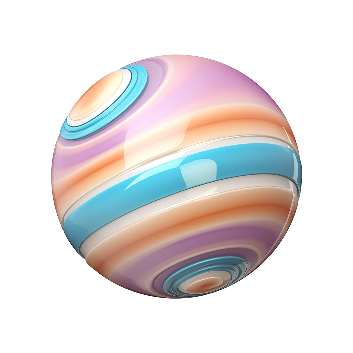 a colorful ball on a white background
