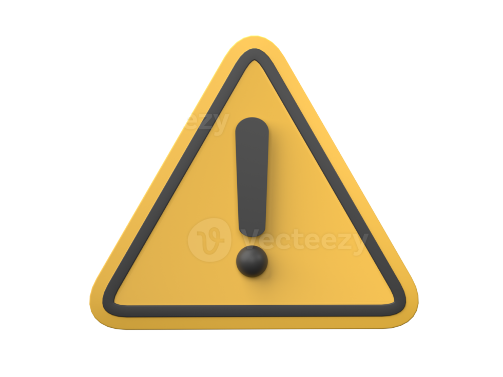 a yellow and black warning sign on a white background