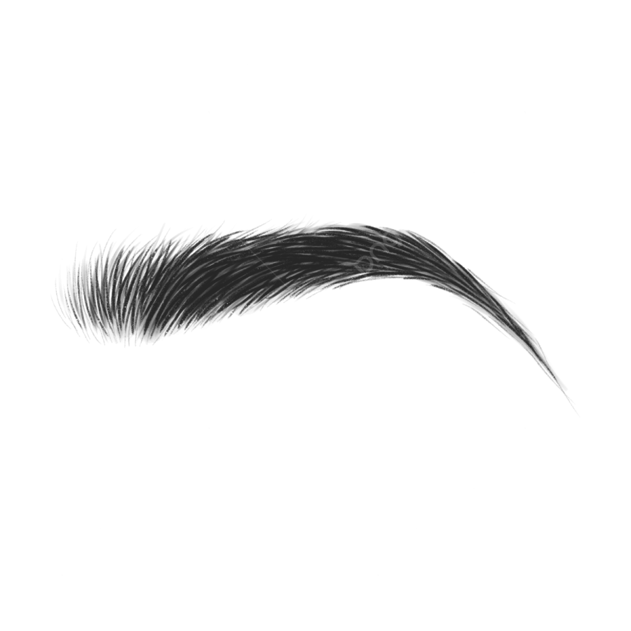 a black and white image of an eyebrow