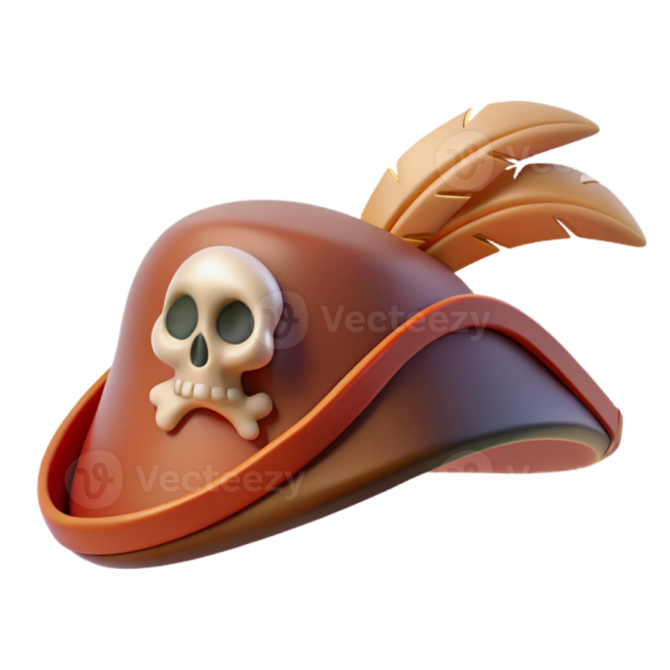 a pirate hat with a skull on it