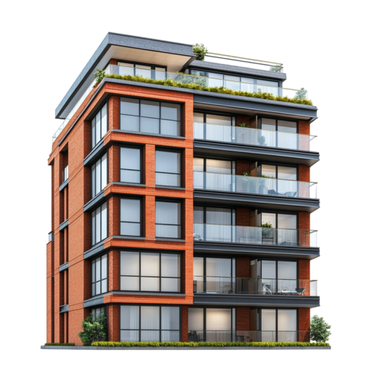 an artist's rendering of a two - story apartment building