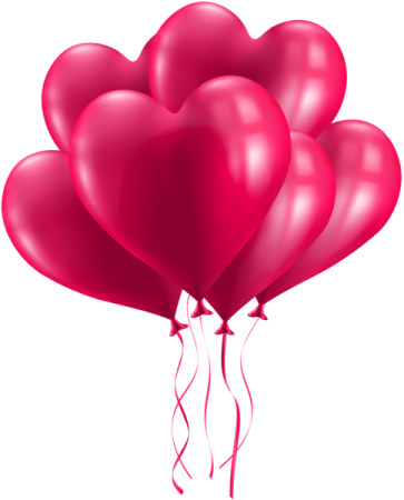 a bunch of red balloons