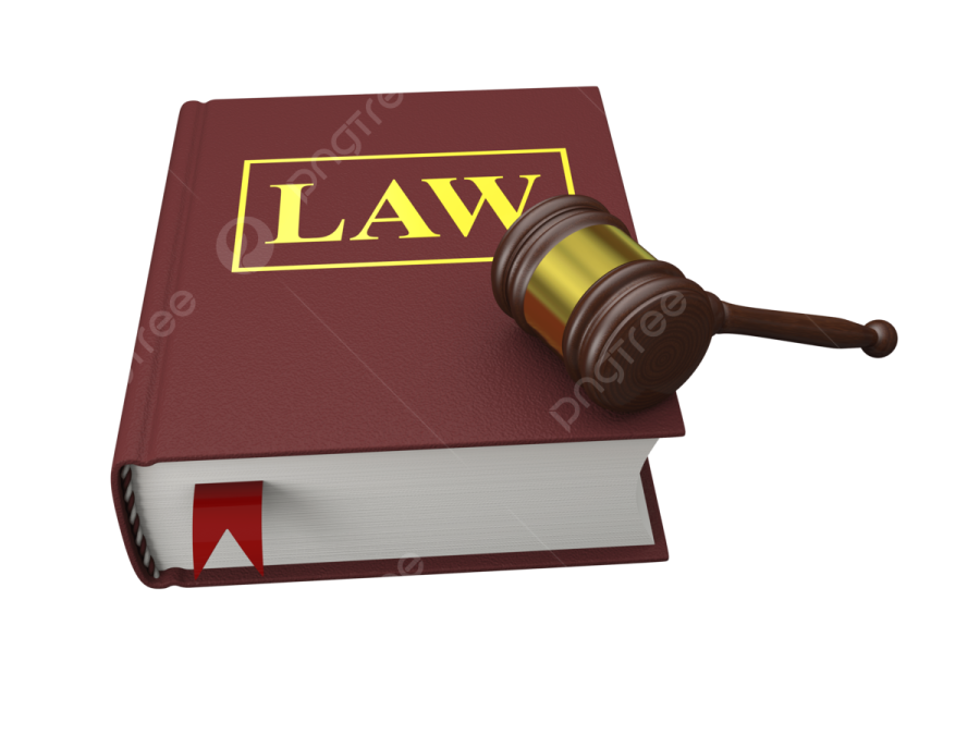 a law book with a gavette on top of it
