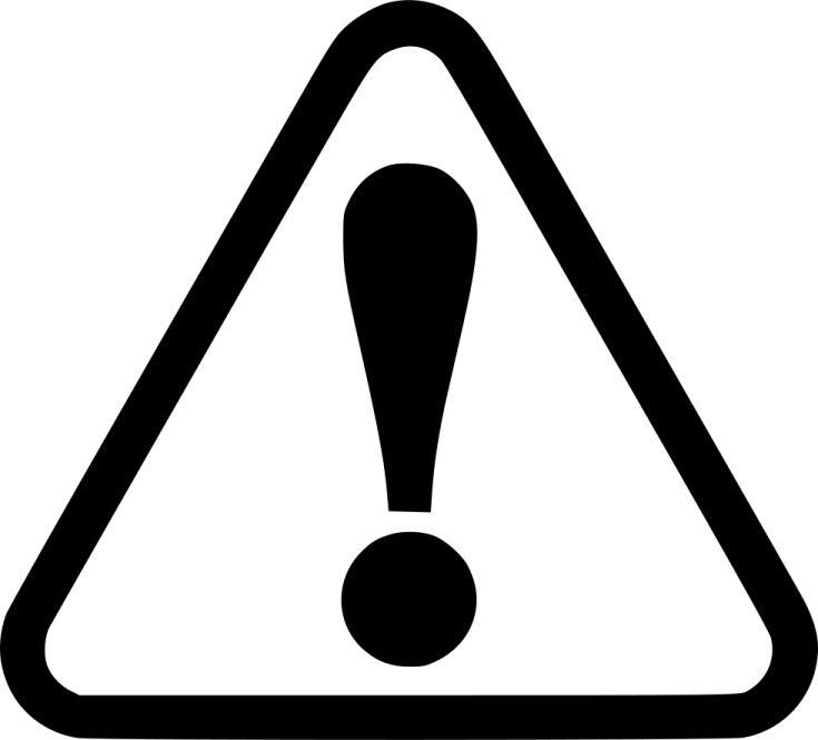 a black and white warning sign