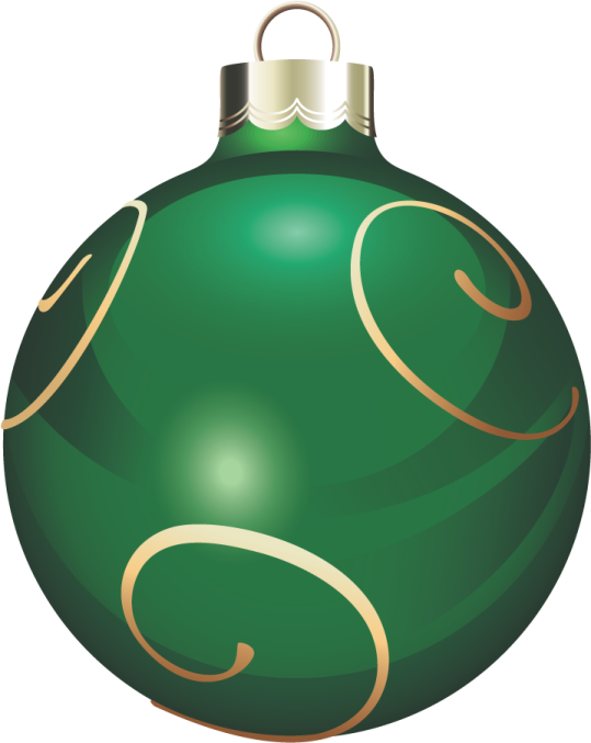 a green christmas ball