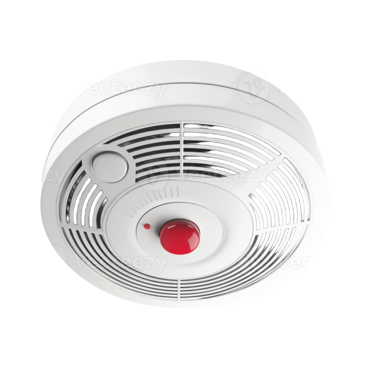 a smoke detector on a white background