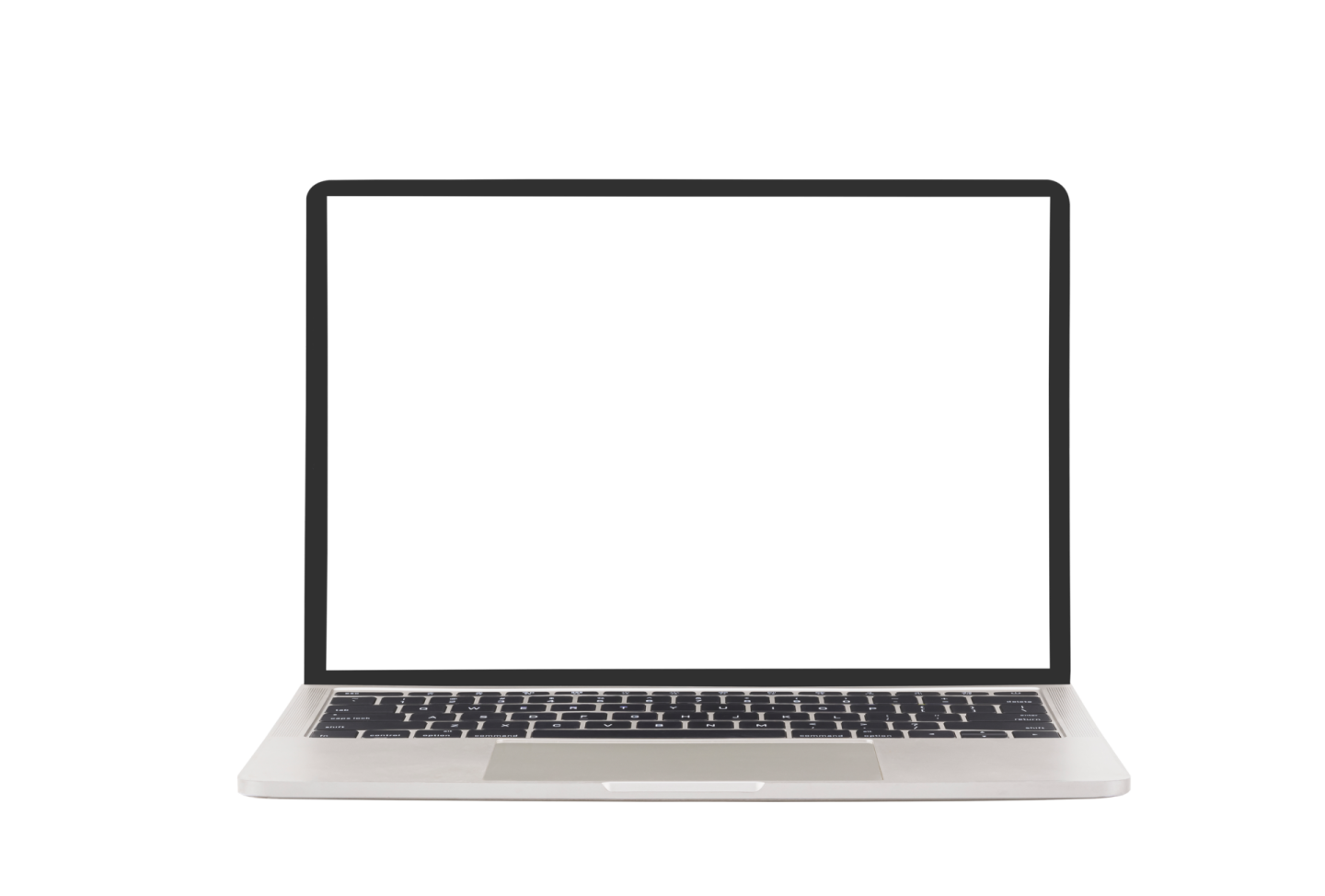 an open laptop with a white screen