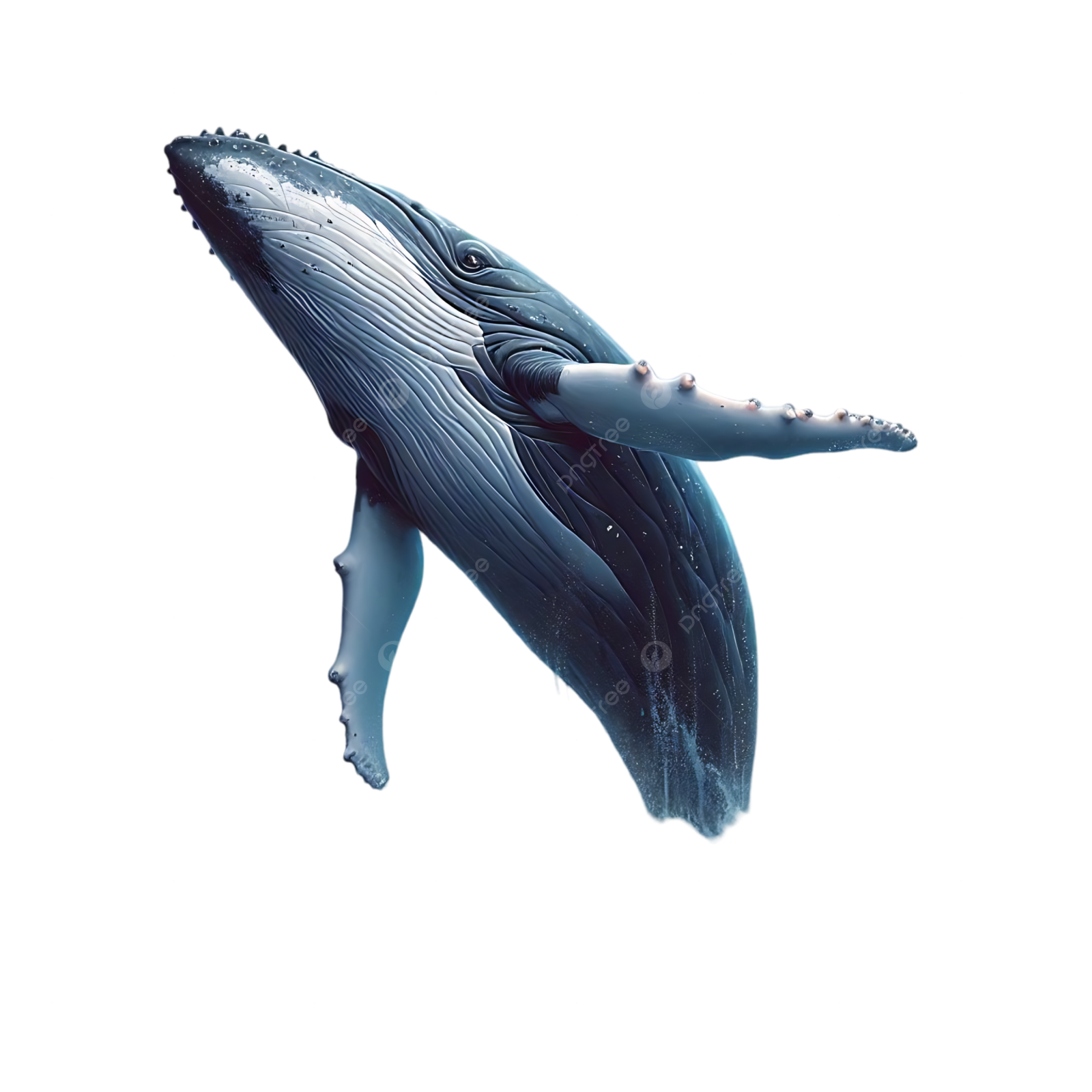 a blue whale jumping in the air