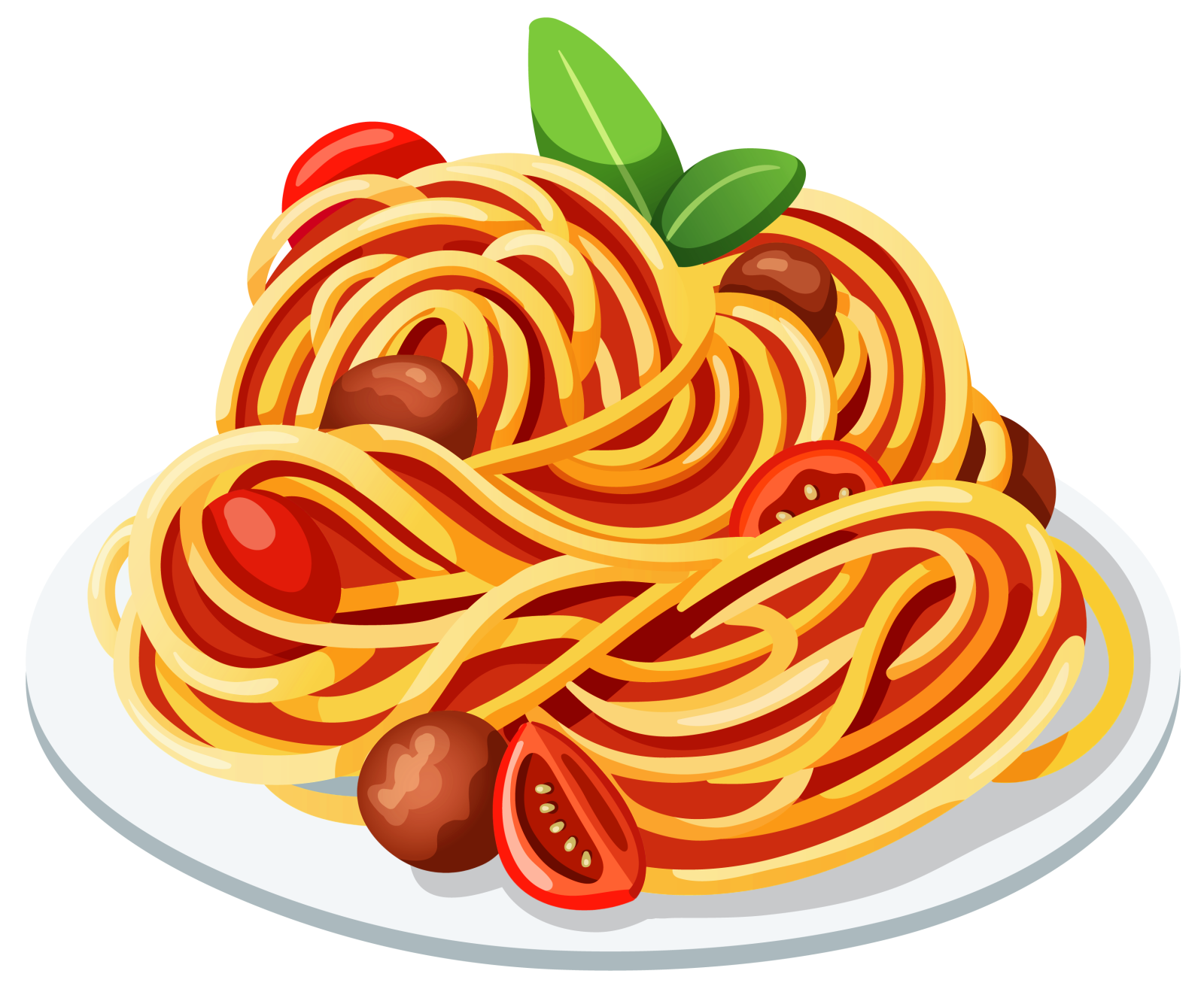 a plate of spaghetti and tomatoes