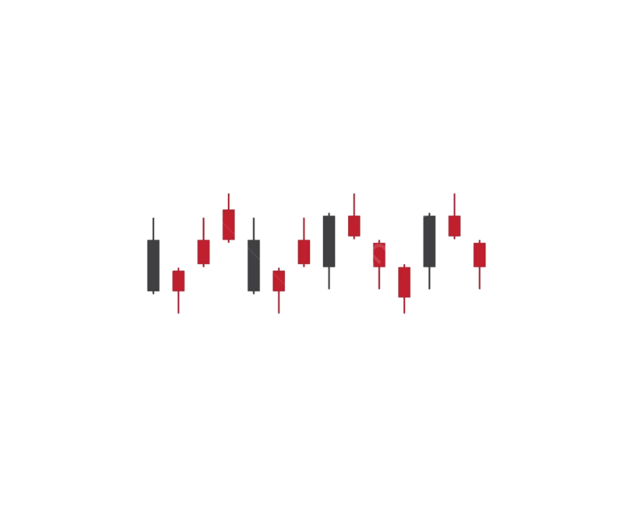 a red and black chart on a white background