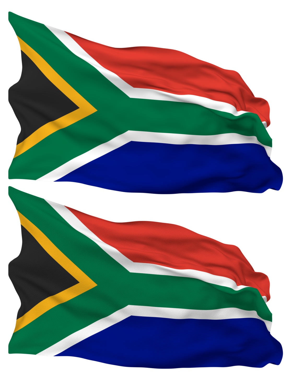 south and south africa flags