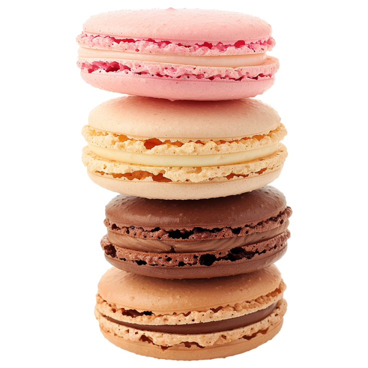 a stack of three macaroes