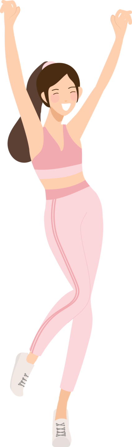 a woman dancing with her arms up