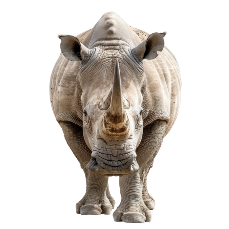 a close up of a white rhino's head
