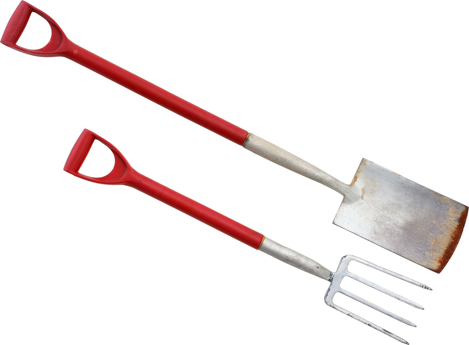 a pair of garden tools on a white background
