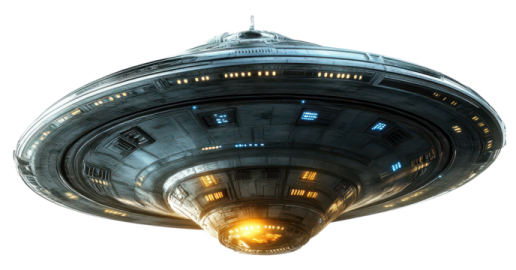 an alien ship is shown in this image