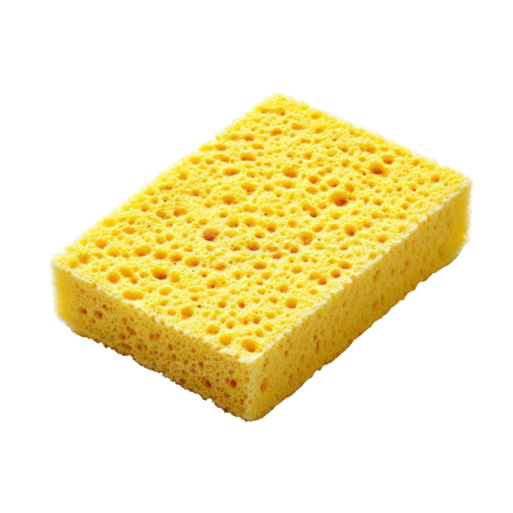 A sponge on a white background