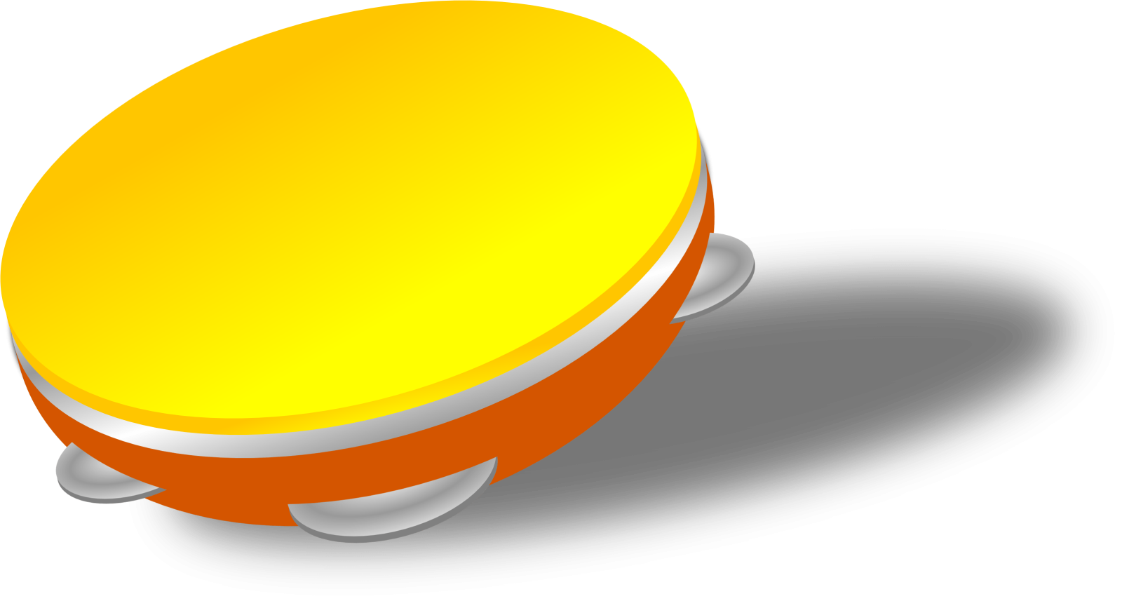 a yellow button on a white background