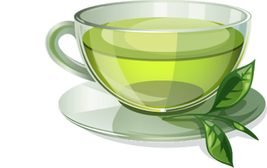 a cup of green tea