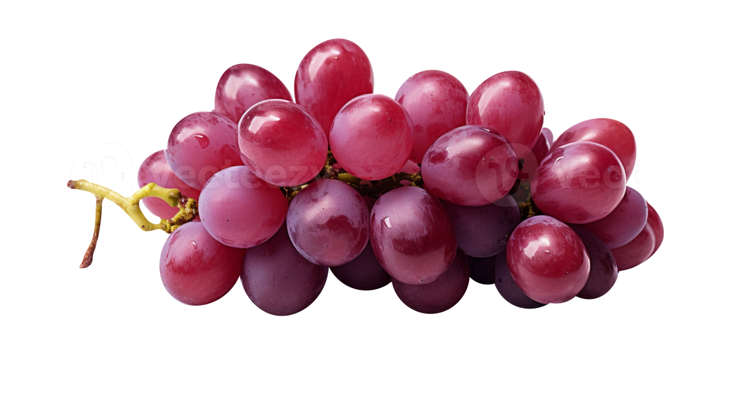 a bunch of grapes on a white background