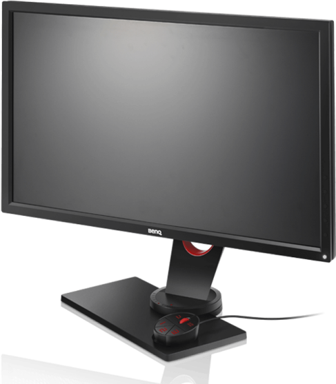 a computer monitor on a white background