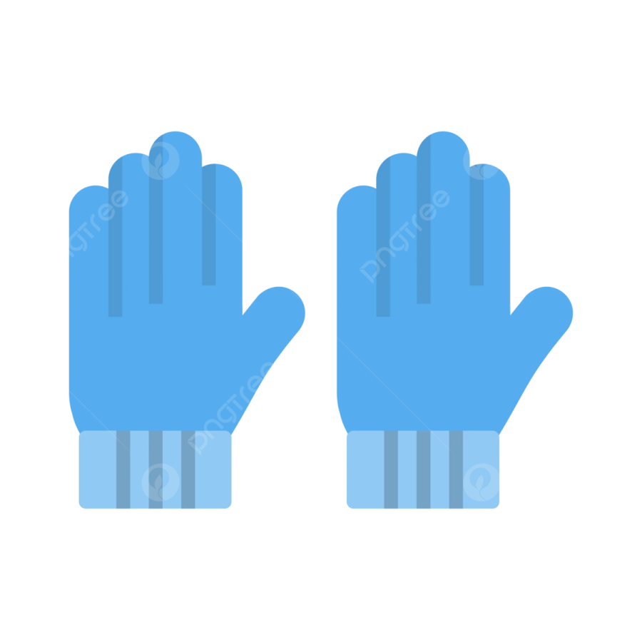 a pair of gloves on a white background