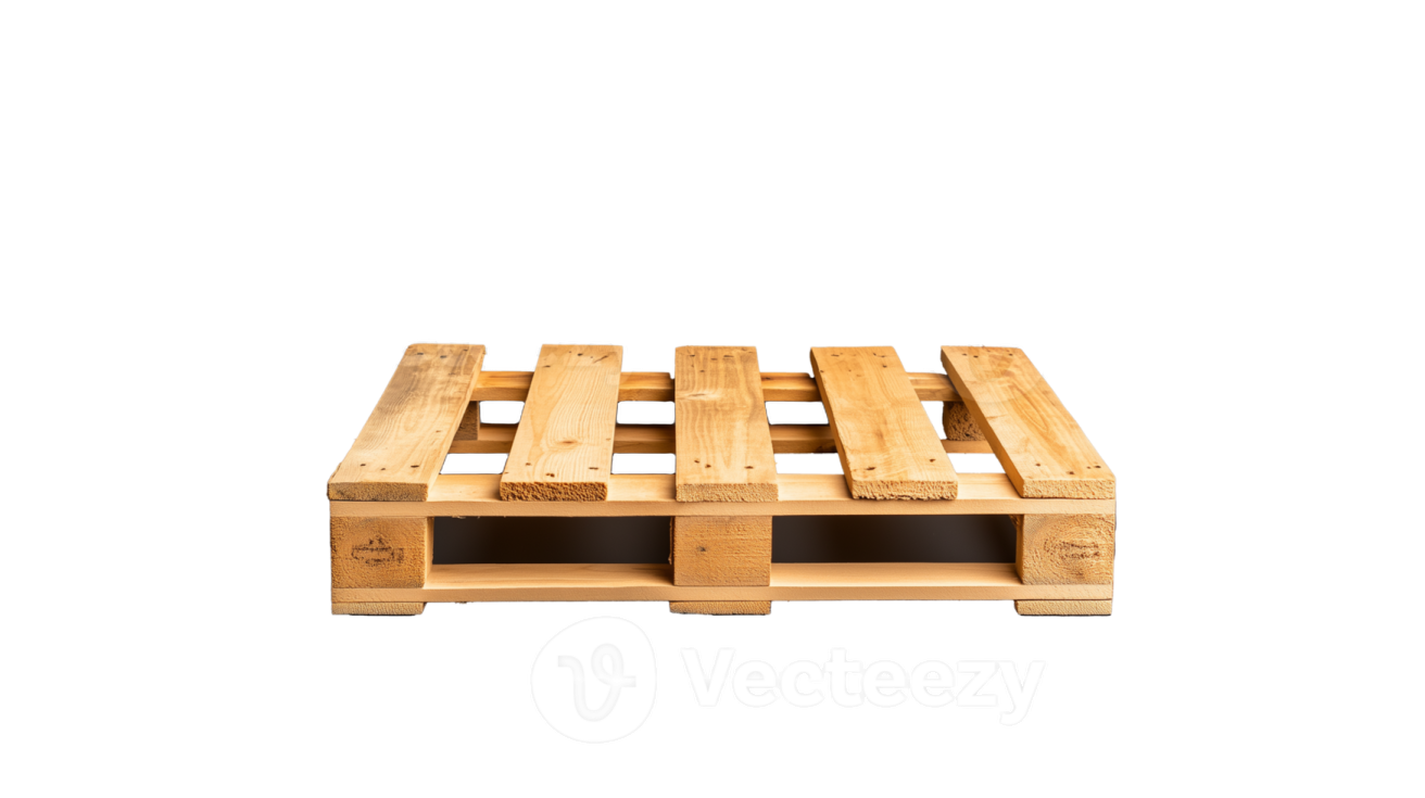 a wooden crate on a white background