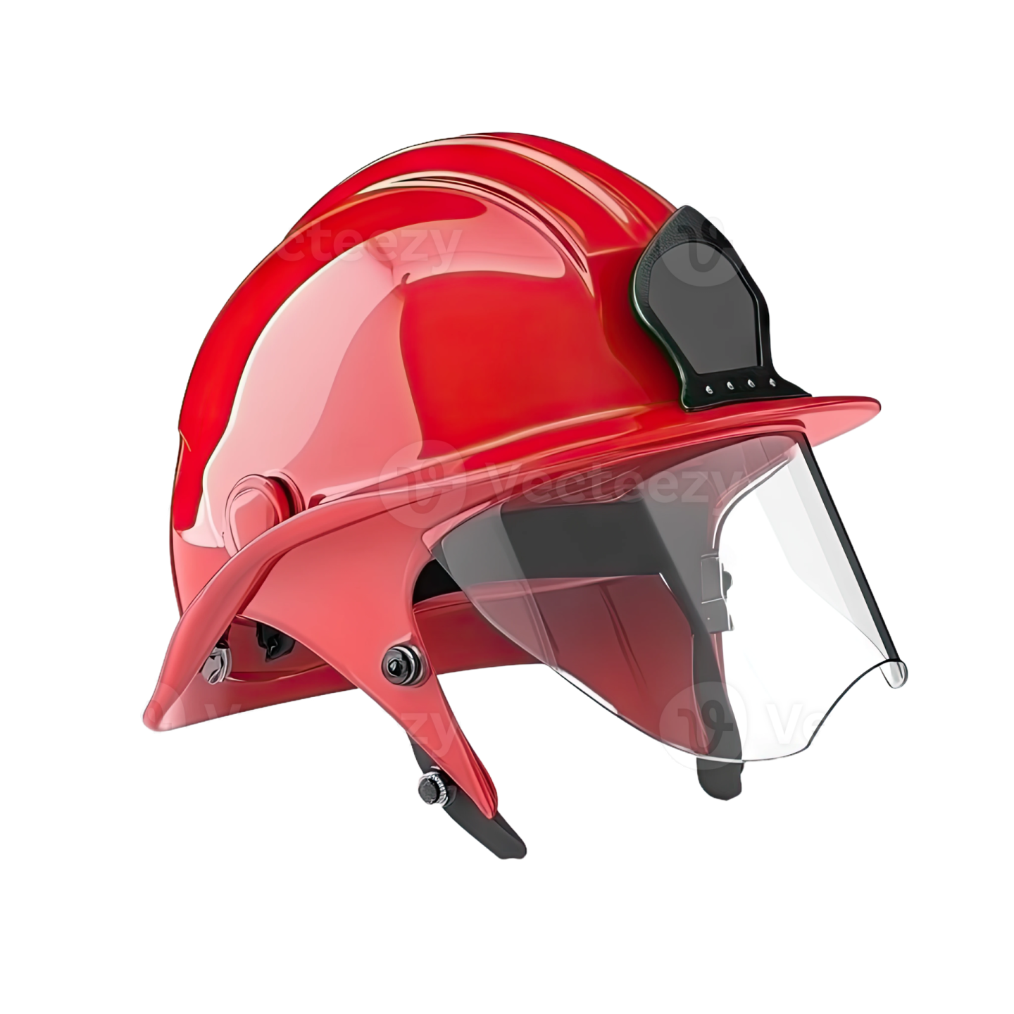a red helmet on a white background
