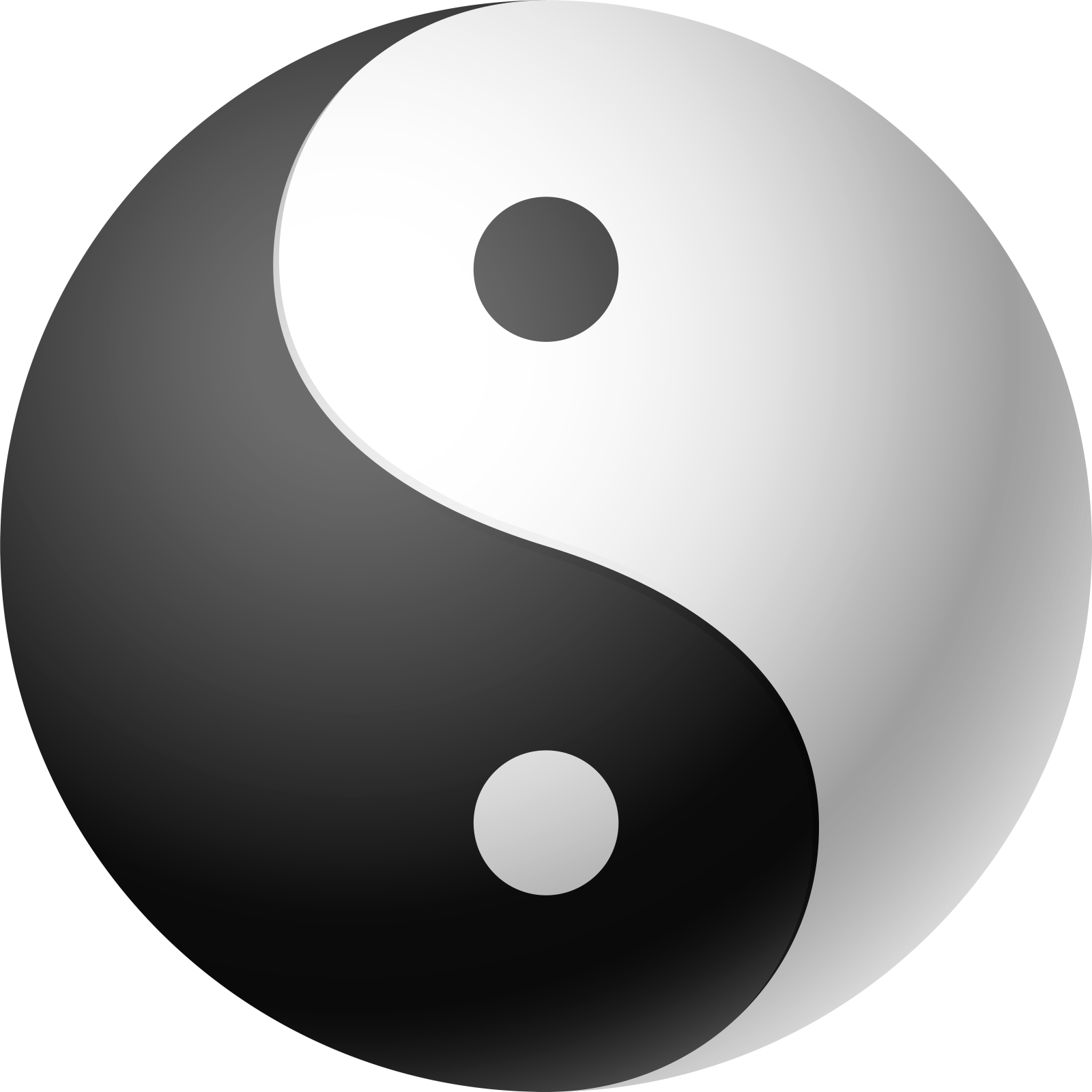 a yin symbol on a white background