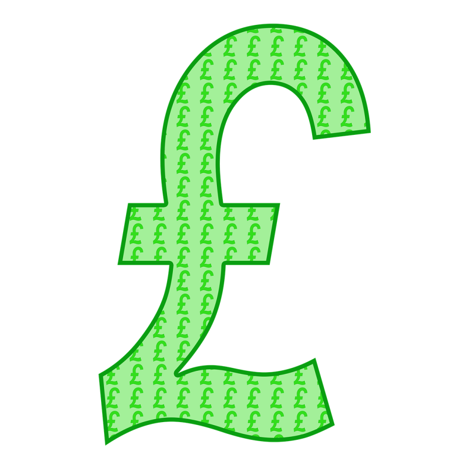 the letter e is made up of dollar bills