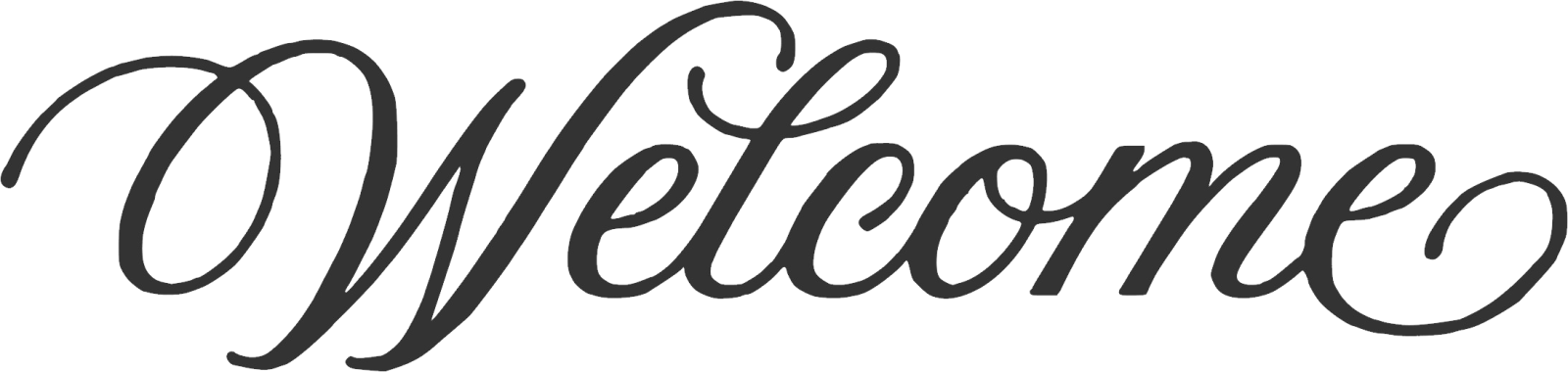 the welcome sign with the word welcome on it