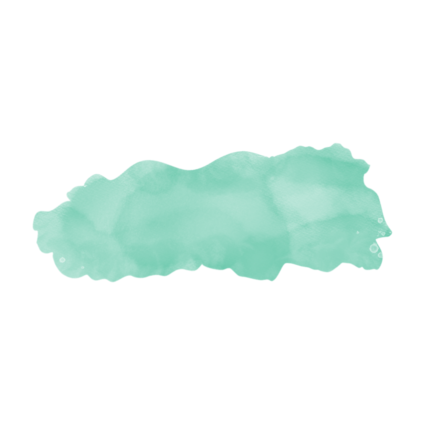 a green watercolor stain on a white background