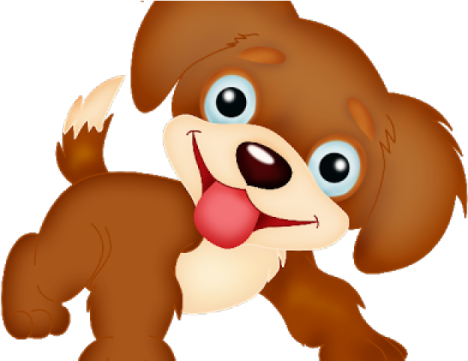 a cartoon dog with its tongue out