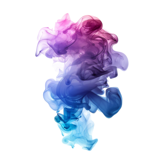 colorful smoke on a white background
