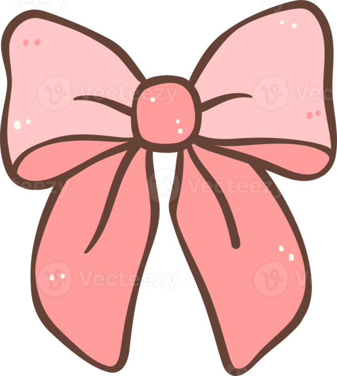 a pink bow on a white background