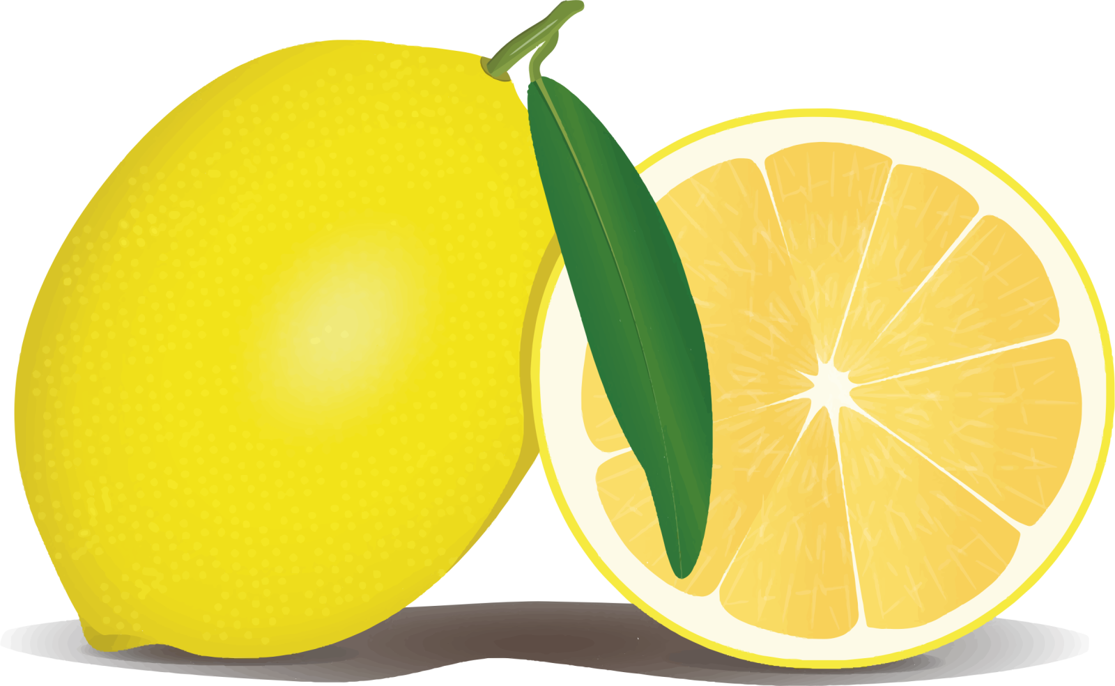 a lemon cut in half
