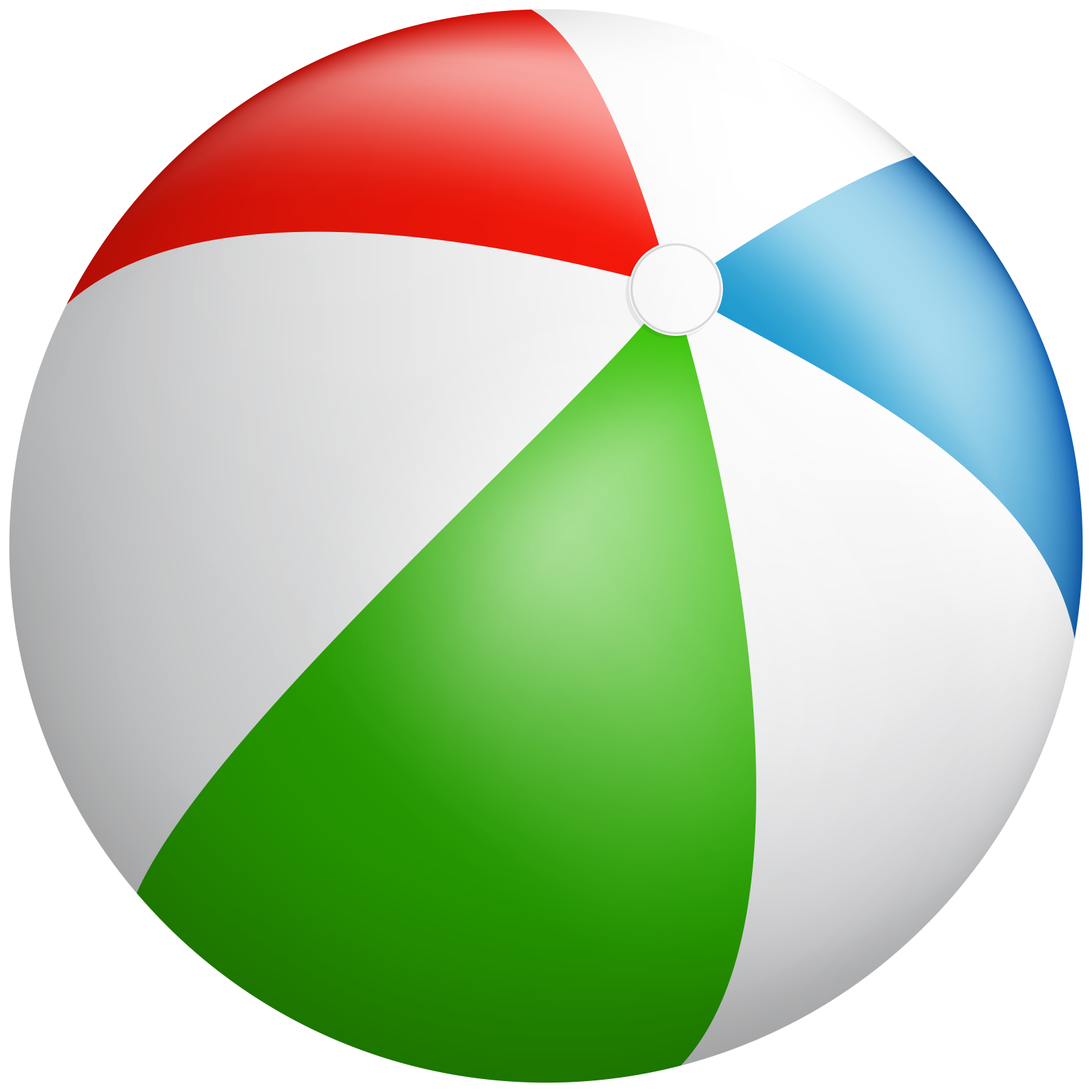 a beach ball on a white background