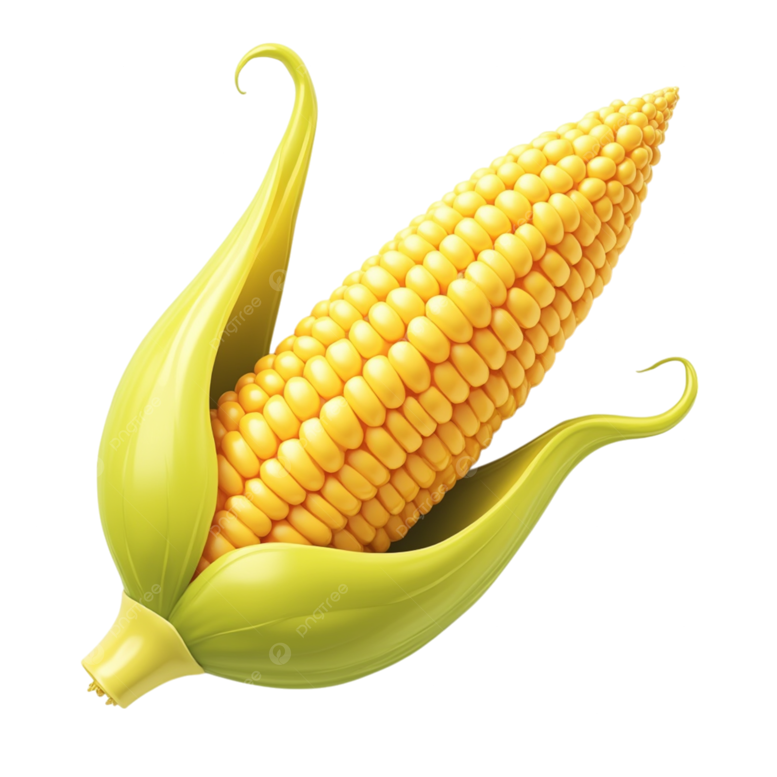 a corn on a white background