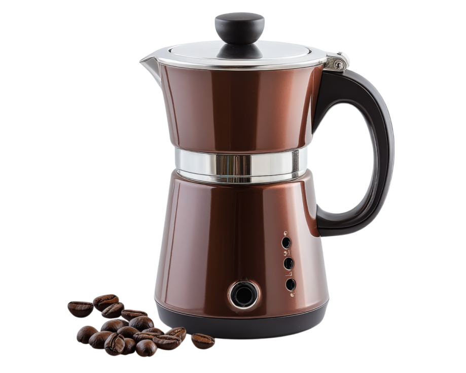a coffee maker on a white background