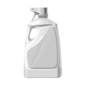 a white plastic bottle with a spray on it