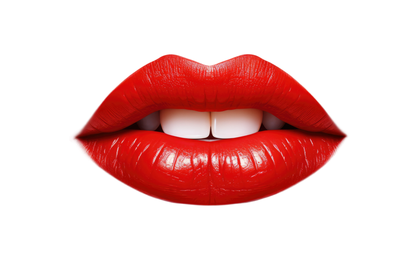 a woman's mouth with red lipstick