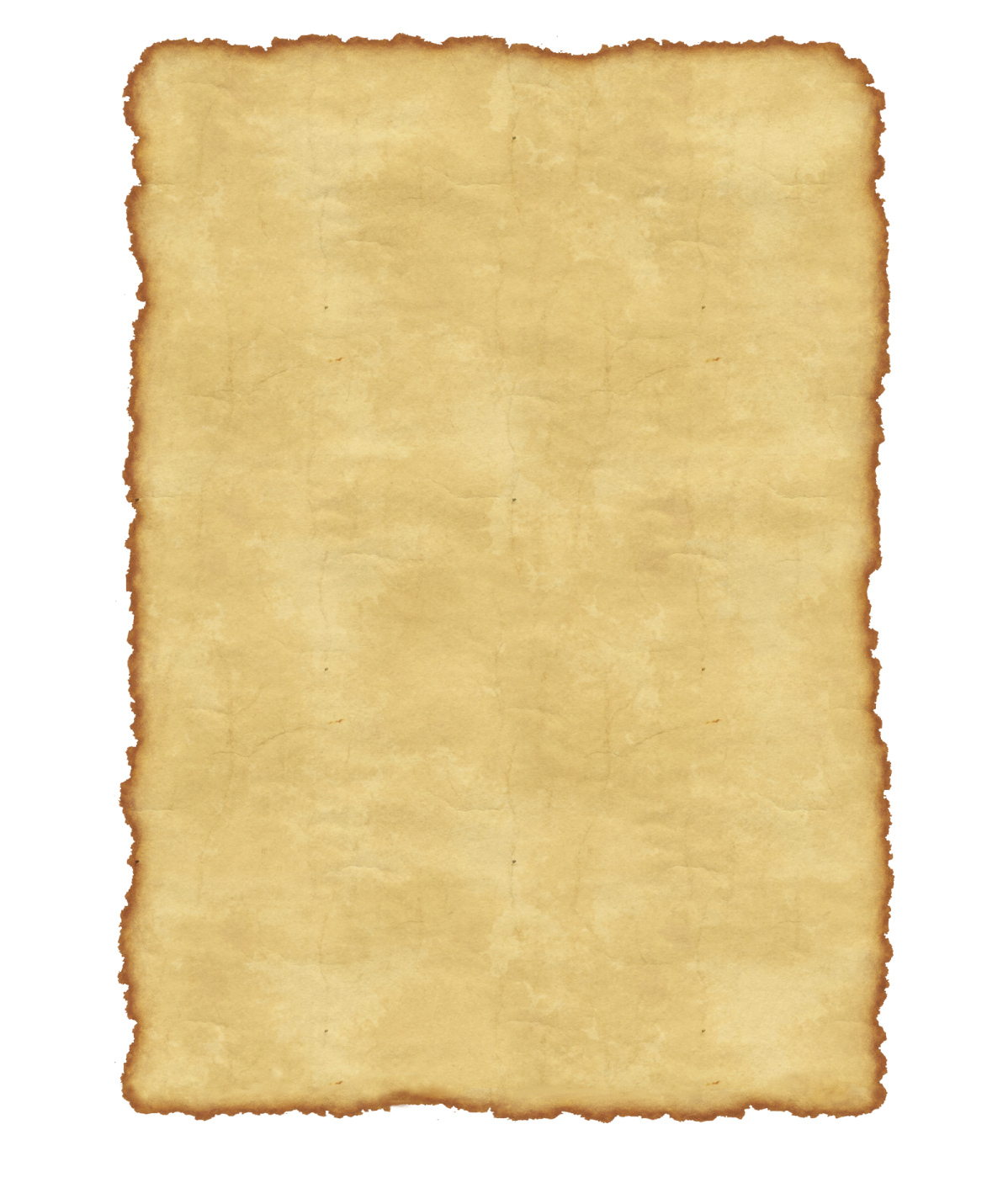 a piece of parchment paper on a white background