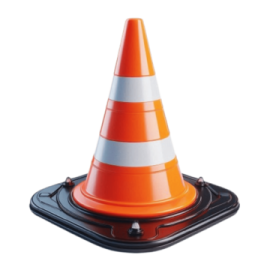 a traffic cone on a white background
