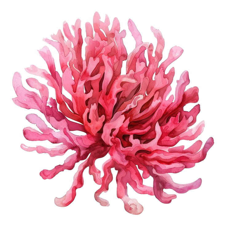 a pink flower on a white background