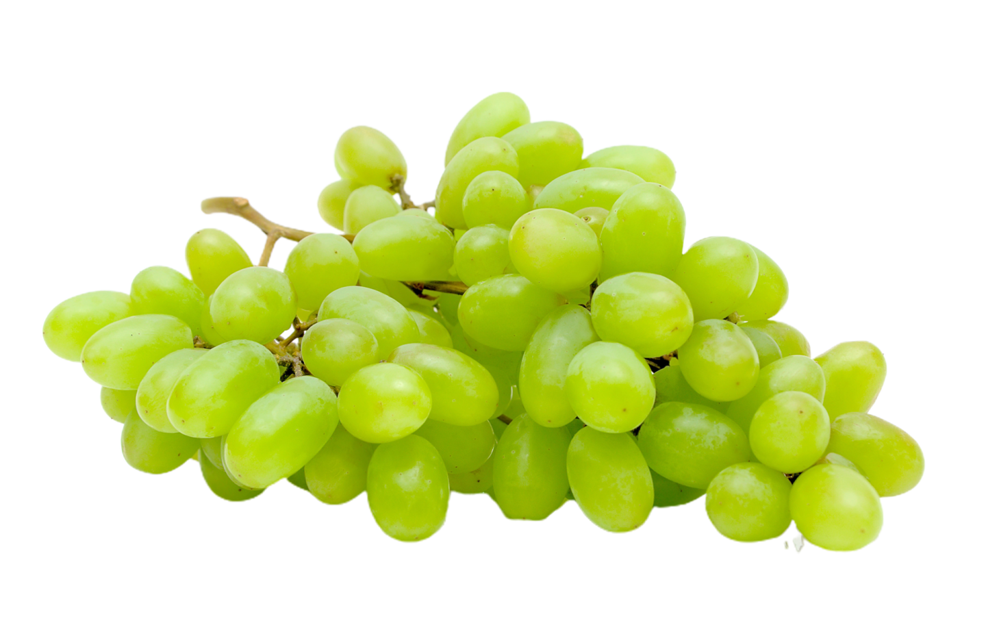 green grapes on a white background