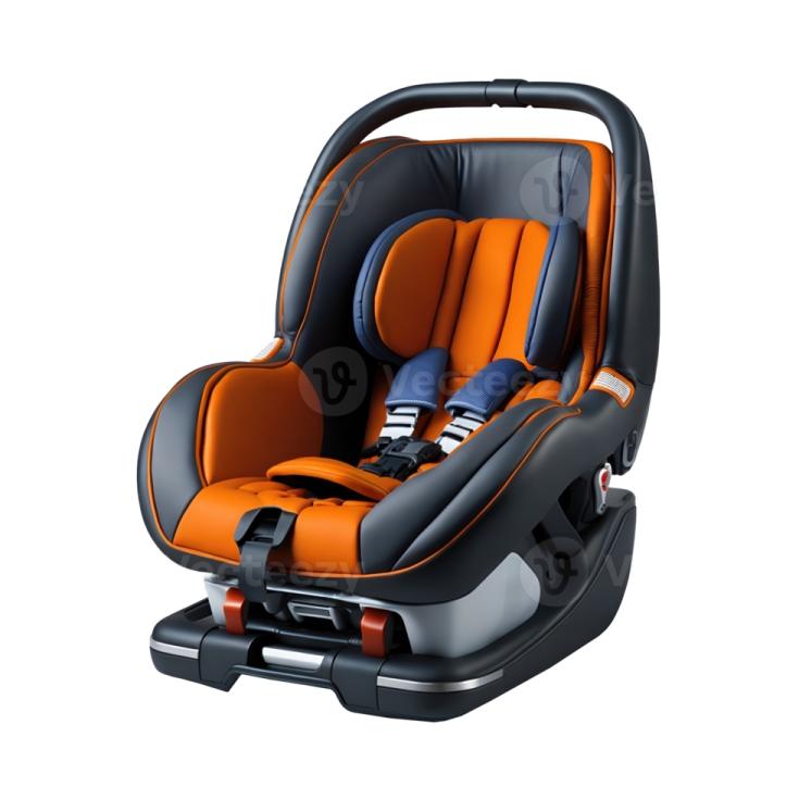 a baby car seat on a white background