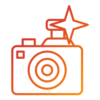 a camera with a star on top